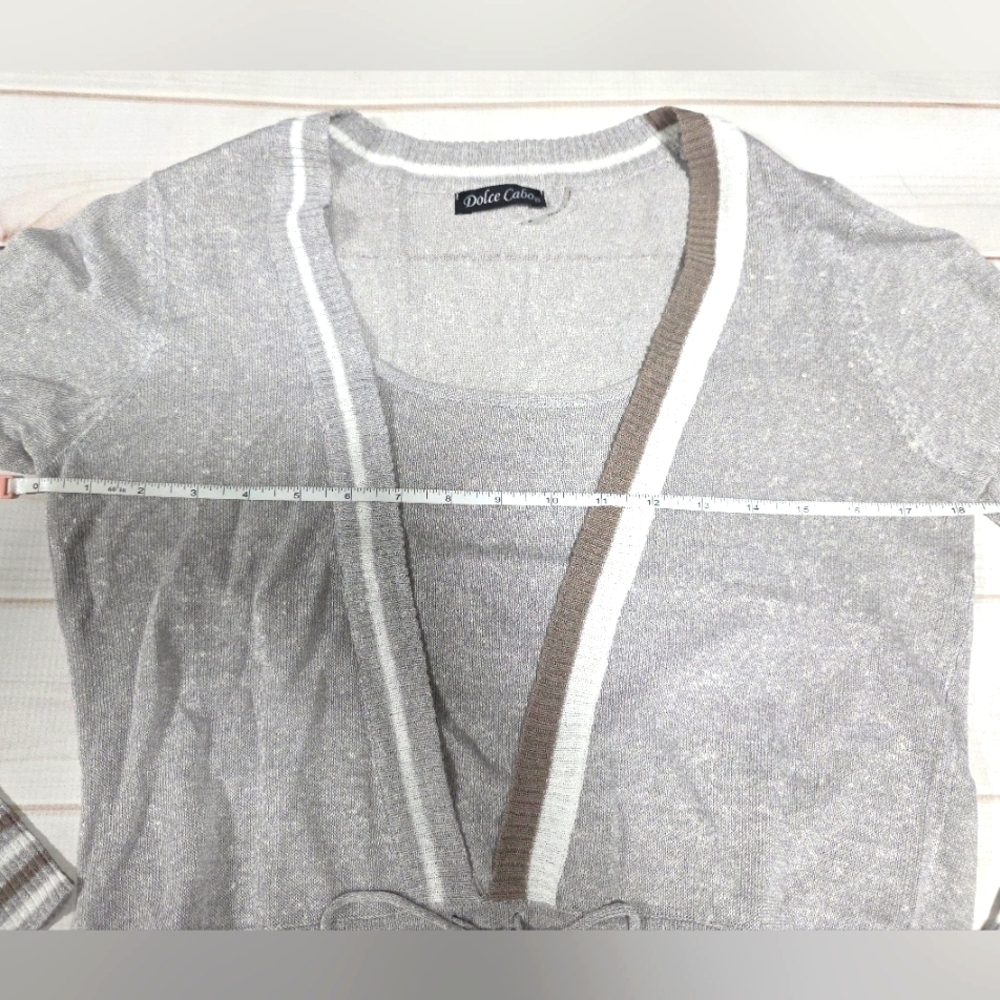 Dolce Cabo Grey Linen Blend Tunic Blouse Small - New With Tags - Picture 6 of 9